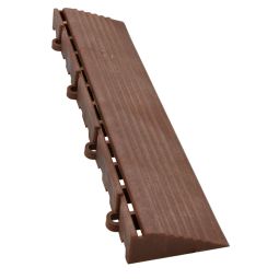 florco Klickfliese Seitenteil Rasen braun mit Stift oder Öse, Vermeidung von Stolperfallen, geeignet für 30er Fliesen
