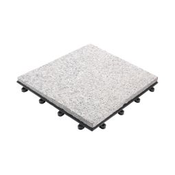 florco Klickfliese Stein Granit vollflächig 30x30x2,8cm, kombinierbares Klicksystem mit Echtsteinoberfläche
