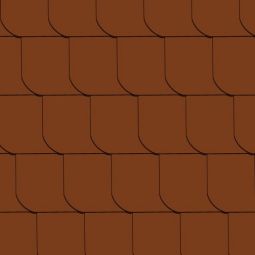 CEDRAL Fassadenplatte 20x20 cm glatt, ziegelrot universell einsetzbar, gerundet, gelocht