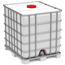 Wellker IBC Regenwassertank weiß 1000 L 1200x1000x1200mm, gebraucht und hochdruckgereinigt