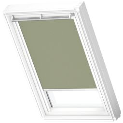 VELUX Verdunkelungsrollo manuell Nature Collection DKY Natur Marsh 4902 natürliche Farbe, leichtgängige Bedienung, Führungsschienen im Slimline-Design 