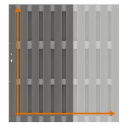 TraumGarten Einzeltor auf Maß Sichtschutzzaun JUMBO WPC Alu-Design Anthrazit/Alu Anthrazit Massive WPC-Profile mit Aluminium-Querriegeln, splitterfrei, farbstabil und wetterfest, Breite 60–180 cm, Höhe bis 180 cm