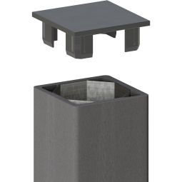 TraumGarten Sichtschutzzaun JUMBO WPC Pfosten mit Metallkern Anthrazit passend zu JUMBO WPC Element h=100 cm oder h=200 cm