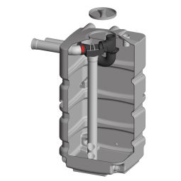 Rewatec Basis-Filtertank, Kellertank Regenwassertank Inhalt 800 L, Schutz vor Algenbildung, Breite: 78 cm, incl. Zubehör