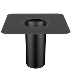 Klöber Flavent Pro zweiteiliger Dachablauf senkrecht mit Bitumen-Manschette Zweiteiliger Dachablauf mit sicherem Bitumenanschluss, Für unbelüftete Flachdächer geeignet, Bitumen-Manschette 50x50 cm