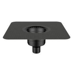 Klöber Flavent Pro Lüfterunterteil für zweiteiligen Wohnraum Be- und Entlüfter Dachentlüftung mit Bitumen-Manschette, 50x50 cm