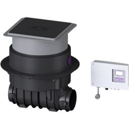 KESSEL Rückstaupumpanlage Pumpfix-F-Komfort Unterflurinstallation Modulset Modulset zum Einbau in die Bodenplatte mit schwarzer Abdeckung