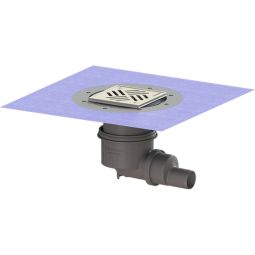 KESSEL Bodenablauf Practicus Anschlussrand Gewebematte seitlich verschiedene Durchmesser und Rostdesign wählbar