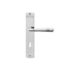 Karcher Langschild-Garnitur Montmartre L270 Chrom Türklinke Einfache Montage, geeignet für Renovierungen