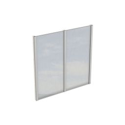 Skan Holz Seitenwand Polycarbonat Freistehend Weiß verschiedene Größen, Polycarbonat mit Holzrahmen