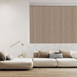 FibroTech Akustikpaneele PREMIUM / PROFF Light Oak - Eiche hell schallabsorbierende Wandpaneele in zwei Längen verfügbar