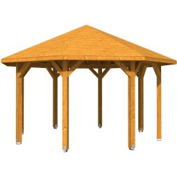 Skan Holz Pavillon Nice Eiche Hell Holzpavillon verschiedene Größen, Leimholz