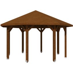 Skan Holz Pavillon Nice Nussbaum Holzpavillon verschiedene Größen, Leimholz