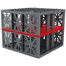 Graf EcoBloc Sickerblock 420 L Ein Modul zur Versickerung und Rückhaltung von Niederschlägen, 800x800x660 mm, ohne Seiten-Endplatten