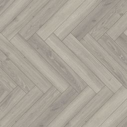 Parador Laminat Trendtime 3 Eiche Studioline lichtgrau Naturmattstruktur Klickverbindung, Fischgrät, 4-seitige V-Fuge