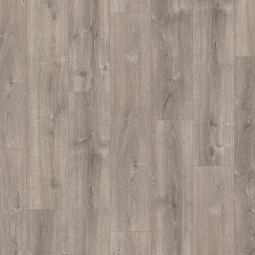 Parador Laminat Basic 600 Eiche Valere perlgrau gekälkt Landhausdiele Naturstruktur Klickverbindung, 1-Stab Breite Landhausdielen Optik, 4-seitige V-Fuge
