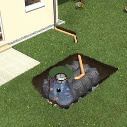 GRAF Flachtank Retentionszisterne Platin Plus verschiedene Tankgrößen, zur Regenwasserrückhaltung und Regenwassernutzung