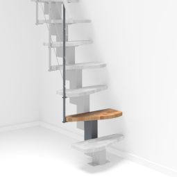 Minka Höhenerweiterung Quatro Verlängerung der Mittelholmtreppe Quatro um 190-230 mm, Stufe aus Buche