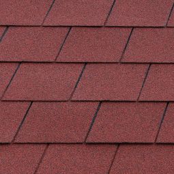 Skan Holz Bitumenschindeln Rechteck rot Dachschindeln Rechteckschindeln inkl. Befestigungsmaterial, Deckfläche pro Pack: 2 m²
