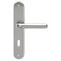 Karcher Langschild-Garnitur Lignano RL35 Chrom und Nickel matt Türklinke Einfache Montage, geeignet für Renovierungen