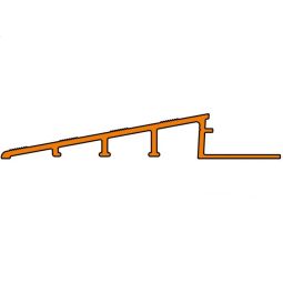 Schlüter-RENO RAMP AE Übergangsprofil Aluminium 20mm Länge 2,5m, eloxiert, sehr belastbar, für stufenlosen Übergang