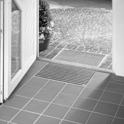 Schuhabstreifer-Set innen, Rips, grau Fußabtreter Eingangsmatte verschiedene Größen