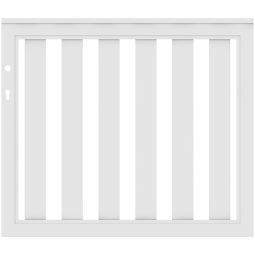 TraumGarten Gartenzaun LONGLIFE CLEO Tor weiß hochwertiger Fenster-Kunststoff, DIN rechts/links, 98x85 cm