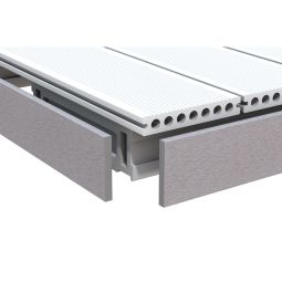 TraumGarten DreamDeck WPC Abschlussleiste grau Abschlussleiste WPC grau 10x80x2000 mm – für saubere Seitenverkleidung bei Terrassen mit WPC-Dielen