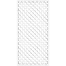 TraumGarten Sichtschutzzaun LONGLIFE RIVA und ROMO Diagonalgitter Weiß Sichtschutz hochwertiger Fenster-Kunststoff, wetterbeständig, verschiedene Größen