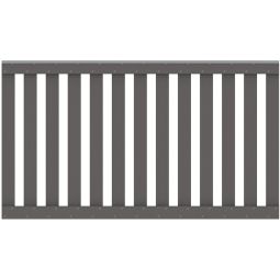 TraumGarten Gartenzaun WPC RAJA anthrazit 149x85 cm, mit Design-Aluleiste