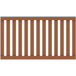 TraumGarten Gartenzaun WPC RAJA braun 149x85 cm, mit Design-Aluleiste