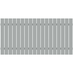 TraumGarten Gartenzaun SQUADRA Alu Silber Metallzaun hochwertige Aluminium-Profile, 180x90 cm 