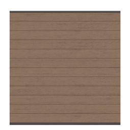 TraumGarten Sichtschutzzaun SYSTEM WPC CLASSIC Zaunfeld-Set Mandel Sichtschutz Steckzaun Lamellenzaun Pflegeleichtes, gebürstetes WPC-Zaunset 178×184 cm (BxH), 12 Nut‑und‑Feder-Einzelprofilen und wählbare Aluminium-Abschlussleisten