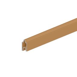 TraumGarten Sichtschutzzaun SYSTEM Startprofil unten / Design-Profil ALU Lärche Geeignet für Zaunfelder aus WPC- und ALU-Steckprofilen