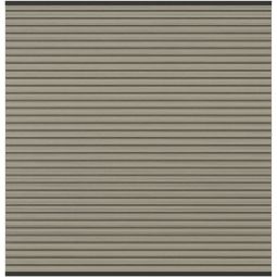 TraumGarten Sichtschutzzaun SYSTEM NEO PLATINUM Zaunset taupe-grau WPC-Zaunfeld mit 12 ummantelten Profilen (15x2 cm), UV-beständig, kürzbar, mit Alu-Abschlussleisten