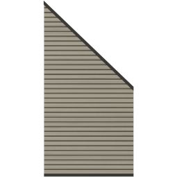 TraumGarten Sichtschutzzaun SYSTEM NEO PLATINUM Zaun-Anschluss taupe-grau SYSTEM NEO PLATINUM Anschlusselement mit Schutzmantel, 91x184/94 cm – ideal für saubere Zaunabschlüsse