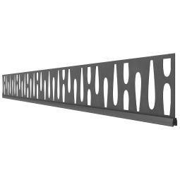 TraumGarten Sichtschutzzaun SYSTEM Dekorprofil OMEGA Höhe: 15 cm oder 30 cm, inkl. Adapterleiste
