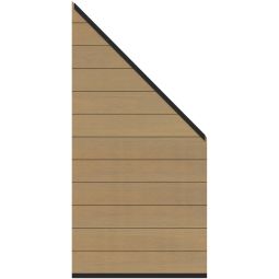 TraumGarten SYSTEM Platinum Zaun Anschluss Set Lärche Sauberer Wandanschluss für Zaunelemente im Holzlook, 91 x 184 auf 94 cm