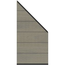 TraumGarten SYSTEM Platinum XL Zaun Anschluss Set Taupe Grau Sauberer Wandanschluss im modernen Grauton, 91 x 184  auf 94 cm