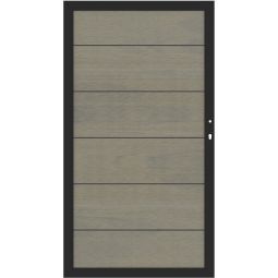TraumGarten SYSTEM Platinum XL Tor Taupe Grau Modernes Gartentor in dezentem Grauton  98 x 180 cm