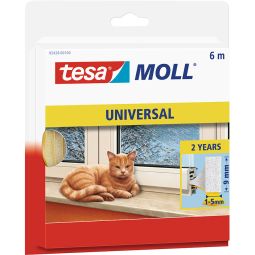 tesamoll Fensterdichtung / Türdichtung Universal Schaumstoffdichtung schützt vor Zugluft; für Spalten von 1-5 mm