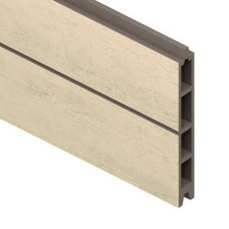 TraumGarten Sichtschutzzaun Einzelprofil SYSTEM WPC CLASSIC Sand Sichtschutz Steckzaun Lamellenzaun Pflegeleichtes WPC Hohlkammerprofil mit zwei Designseiten für variable Zaun- oder Sichtschutzlösungen, 178x15x2cm (LxBxH), individuell kürzbar