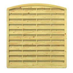 TraumGarten Sichtschutzzaun Holz XL Rundbogen Sichtschutz Lamellenzaun verstärkter Rahmen, Lamellen glatt gehobelt, verschiedene Größen