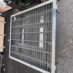 Sonderposten Torflügel Vario trend anthrazit RAL 7016 Gehflügel Stehflügel Robuste Doppelstabgitter-Füllung 8/6/8 mm