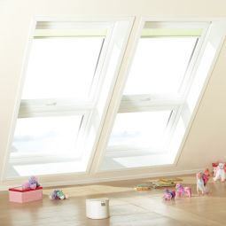 VELUX Dachfenster Lichtlösung QUARTETT Kunststoff ENERGIE PLUS weiß Fenster 3-fach Standard-Verglasung, ESG außen, VSG innen