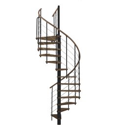 Minka Spindeltreppe Venezia schwarz Wendeltreppe Stufen aus Buche inklusive Massivholzhandlauf, verschiedene Ausführungen