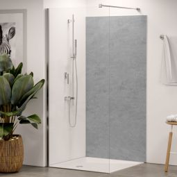 Winwall Duschrückwand Aluverbund Struktur steingrau einzeln oder als Set, verschiedene Größen wählbar