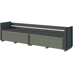 weka Sitztruhe Killarney Graugrün / Antharzit Praktische Aufbewahrung mit Sitzgelegenheit in modernem Design