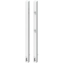 TraumGarten Sichtschutzzaun Torpfosten Einzeltor zum einbetonieren 2er-Set weiß 2-er Set zum einbetonieren, inklusive angeschweißter Toraufhängung, verzinkt und pulverbeschichtet