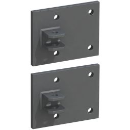 TraumGarten Gartentor Montageplatten für Tor an Mauer anthrazit Für die Montage von Toren direkt an eine Hauswand oder Mauer, 2er-Set, Größe 15,5x12 cm, nur für Einzeltore bis 120 cm Breite geeignet